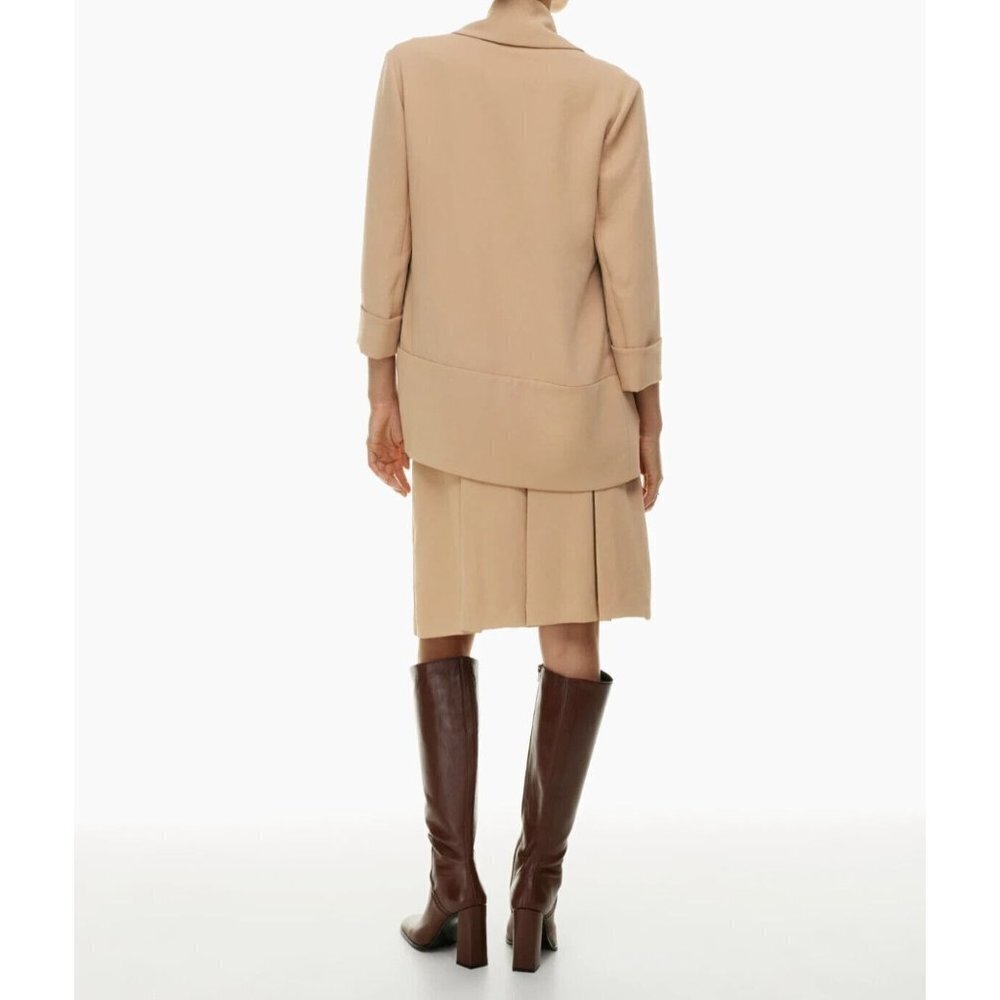 Wilfred Aritzia Women's Size 00 Gold Camel Chevalier Jacket Relaxed Open Blazer - Picture 6 of 10
